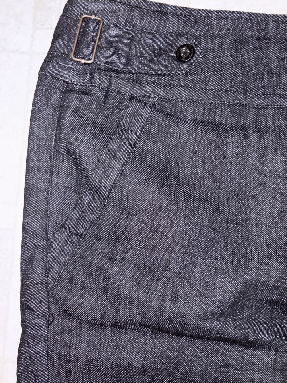 Y2K Boom Boom Jean Dark Wash Denim Straight Skirt PlusSize 3X Slit Back Pockets